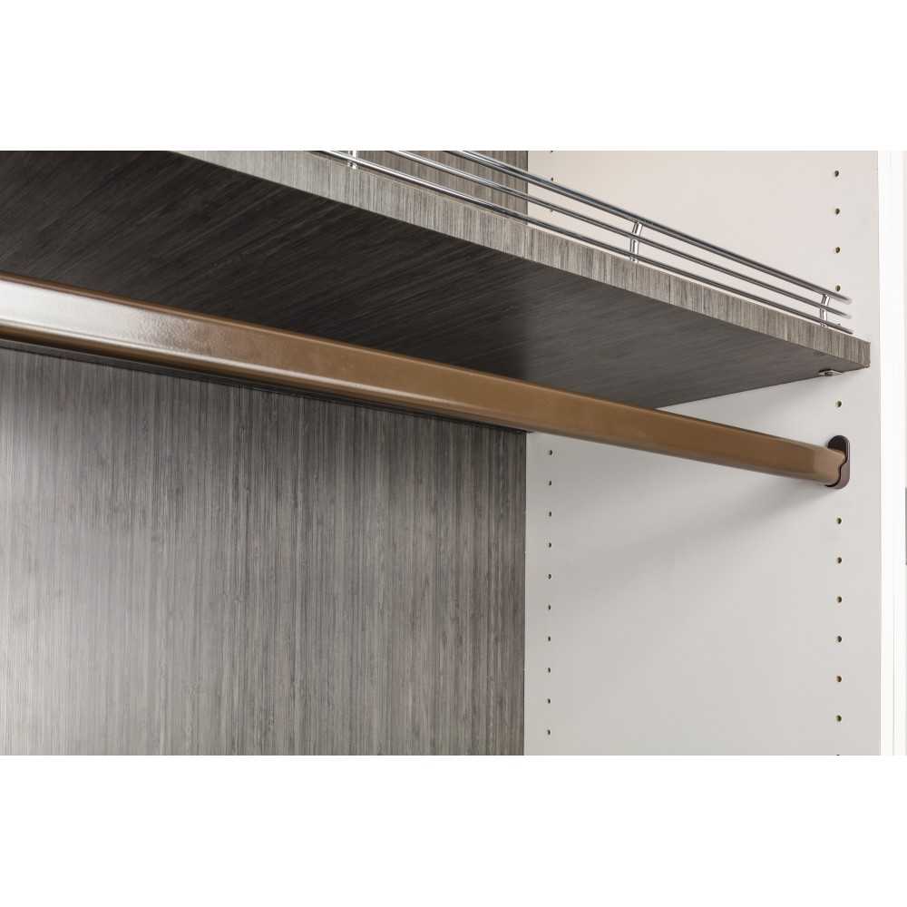 Dark Bronze 1.0 mm x 8' Long Oval Aluminum Closet Rod