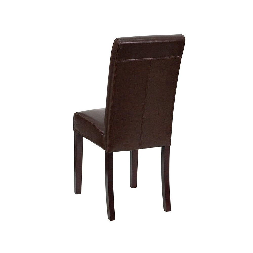 Dark Brown LeatherSoft Parsons Chair