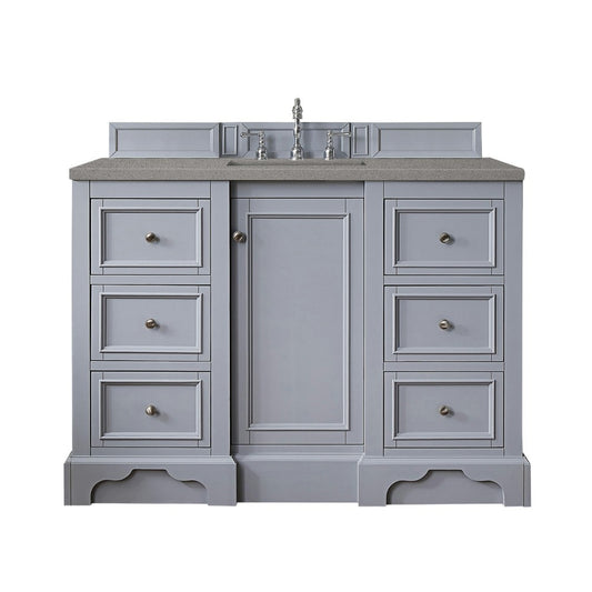 De Soto 48" Single Vanity, Silver Gray w/ 3 CM Gray Expo Quartz Top