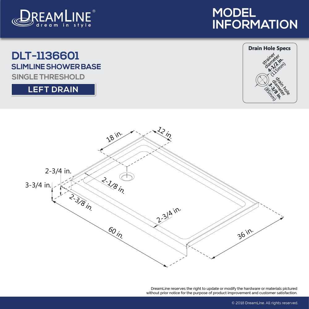 Duet 36 in. D x 60 in. W x 74 3/4 in. H Semi-Frameless Bypass Shower Door in Chrome and Left Drain White Base