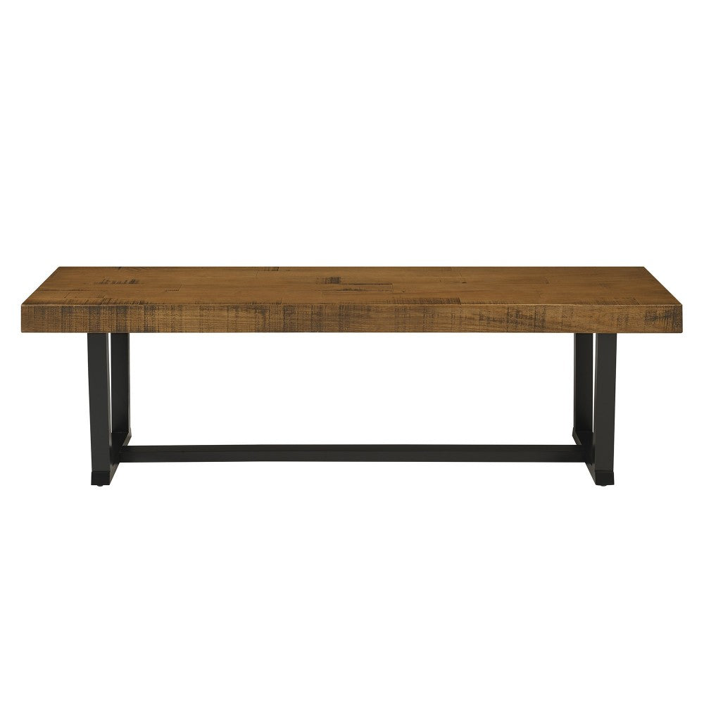 Durango 60" Solid Wood Dining Bench - Rustic Oak