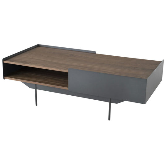 Egon Walnut Wood Coffee Table