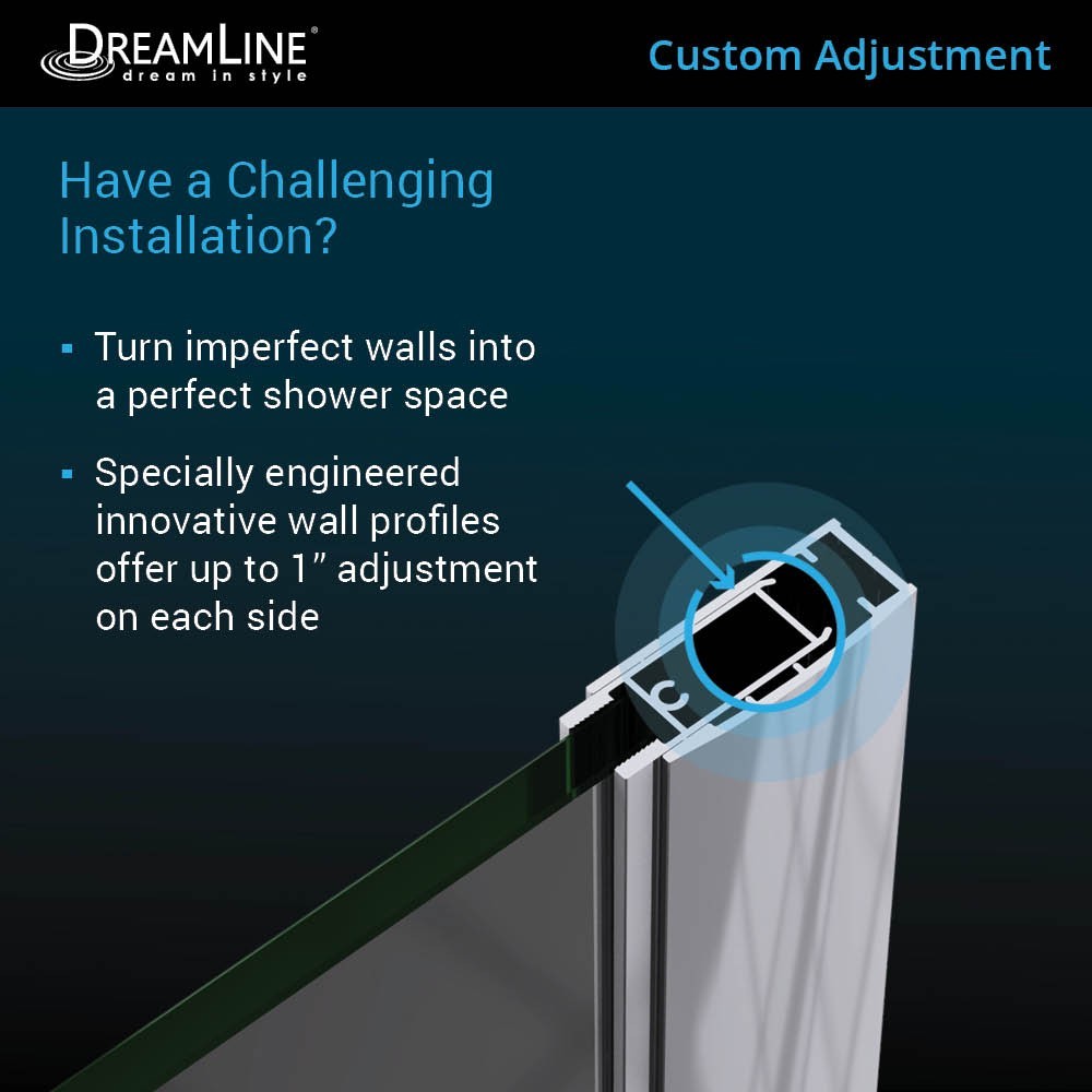 Elegance-LS 60 1/4 - 62 1/4 in. W x 72 in. H Frameless Pivot Shower Door in Oil Rubbed Bronze