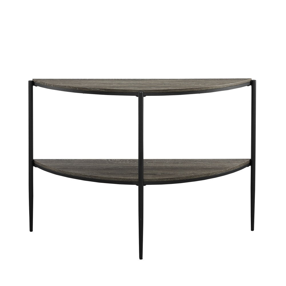 Ella 48" Half Round Tiered Entry Table - Cerused Ash