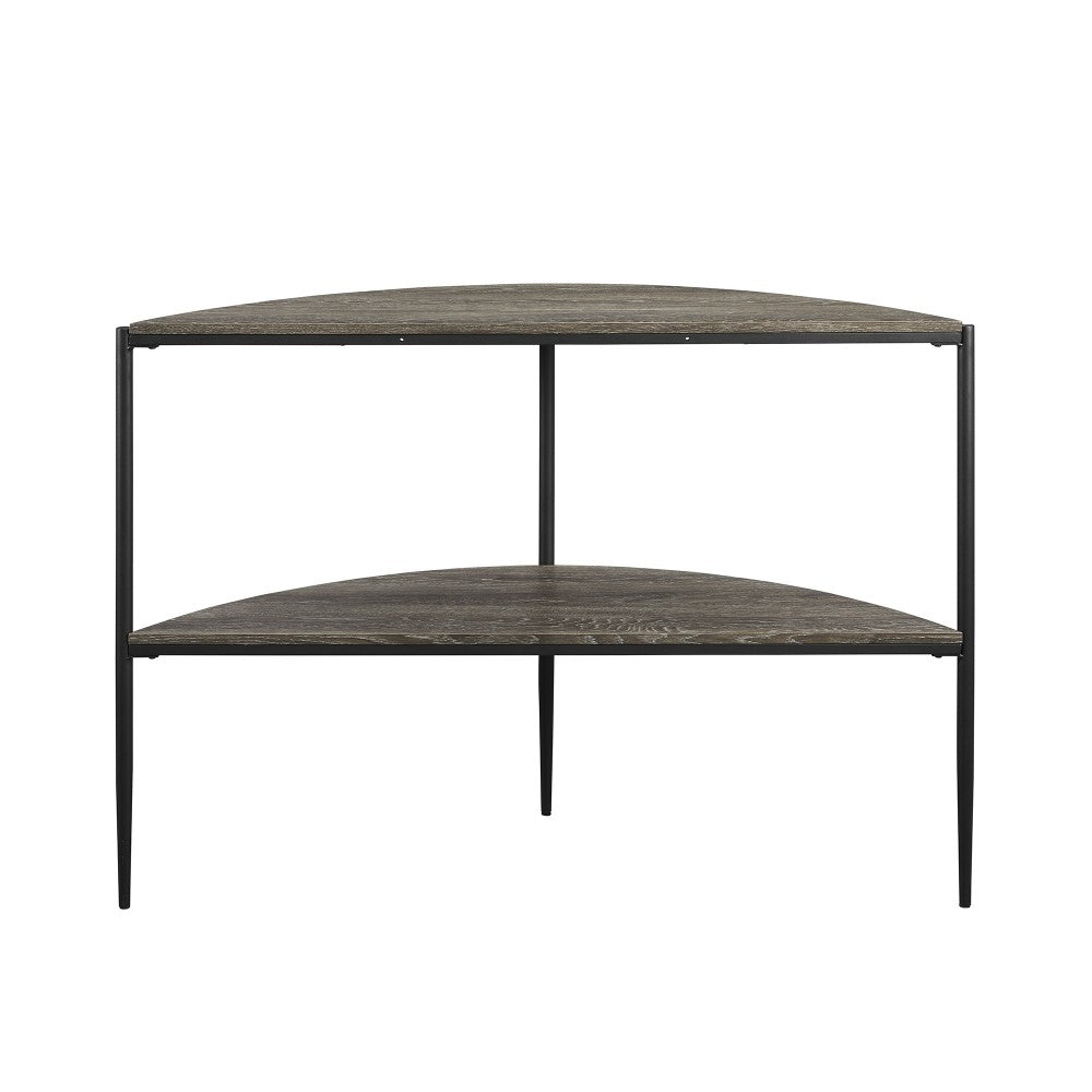 Ella 48" Half Round Tiered Entry Table - Cerused Ash