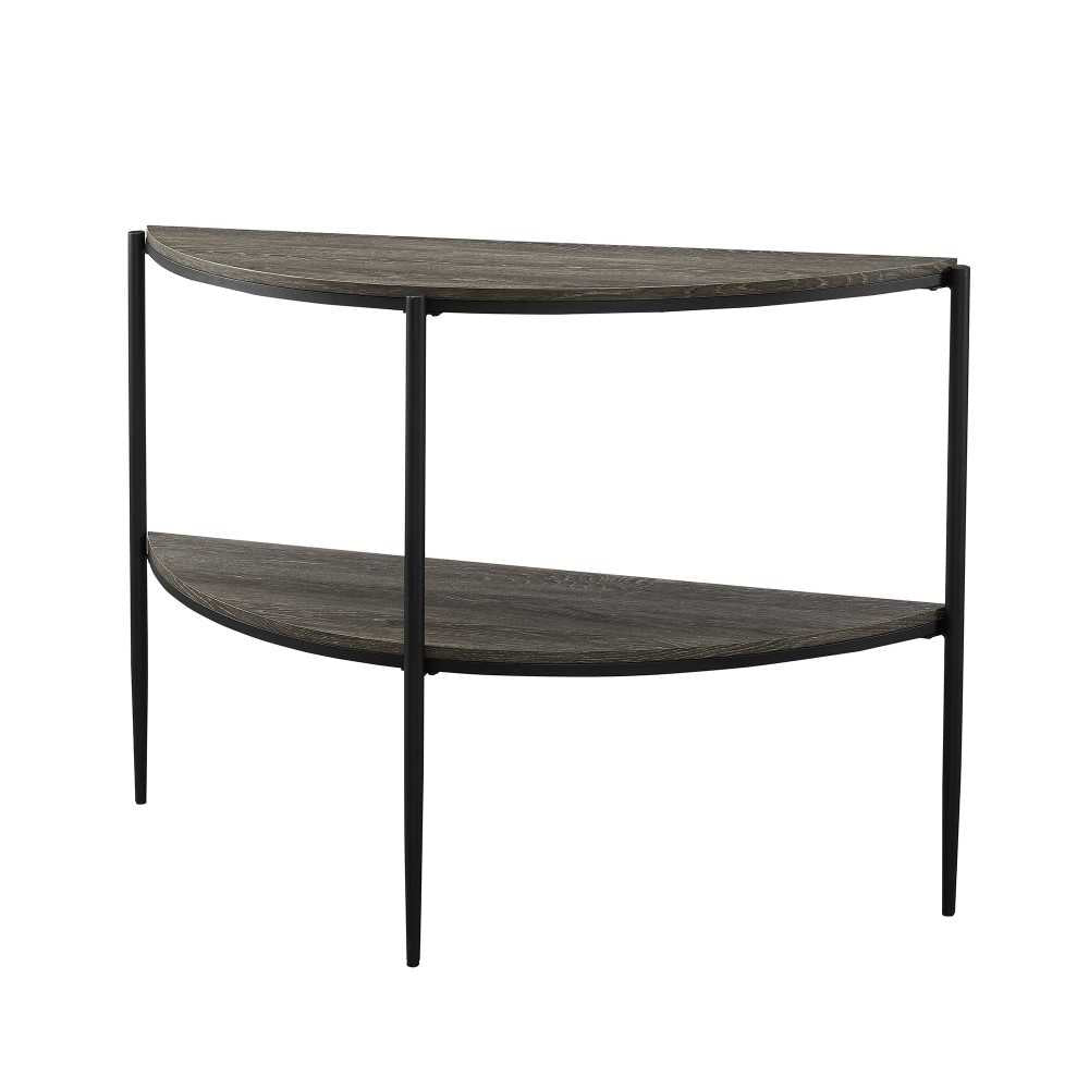 Ella 48" Half Round Tiered Entry Table - Cerused Ash