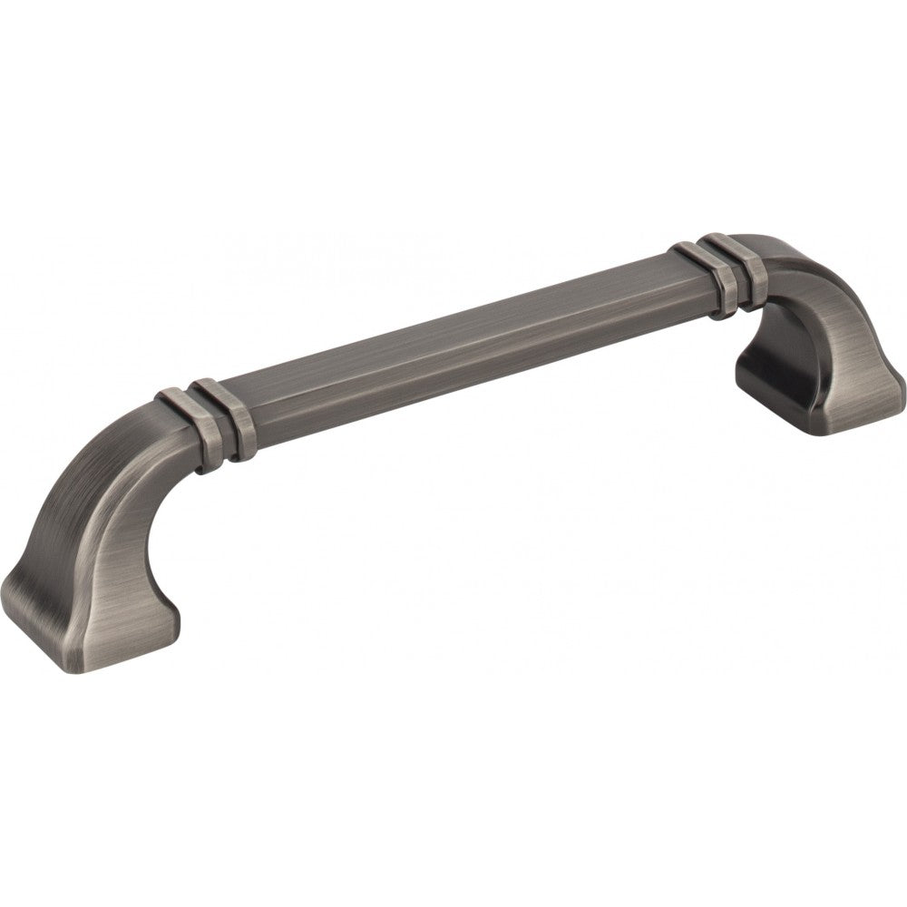 192 mm Center-to-Center Matte Black Square Zane Cabinet Pull