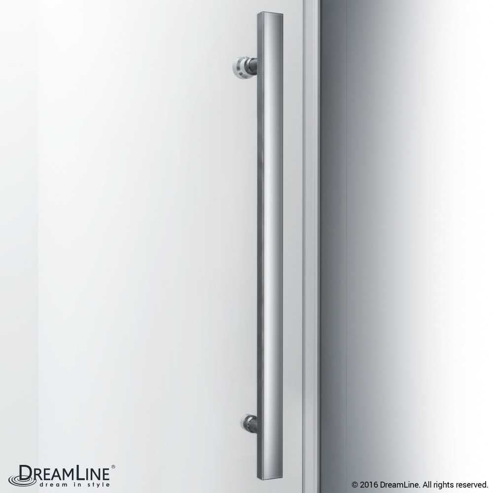 Enigma Sky 44-48 in. W x 76 in. H Frameless Sliding Shower Door in Polished Stainless Steel