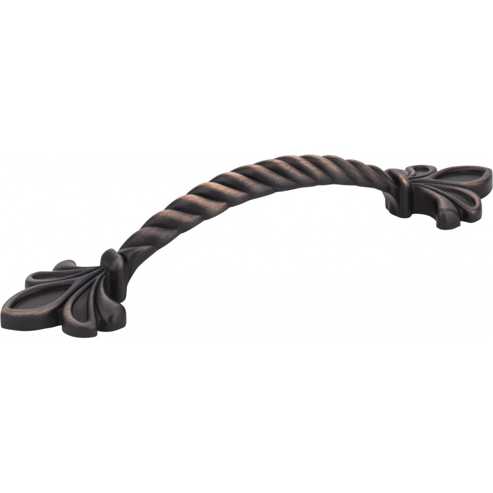 6-1/2" Overall Length Fleur De Lis Cabinet Pull. Holes are 96 mm center-to-center.