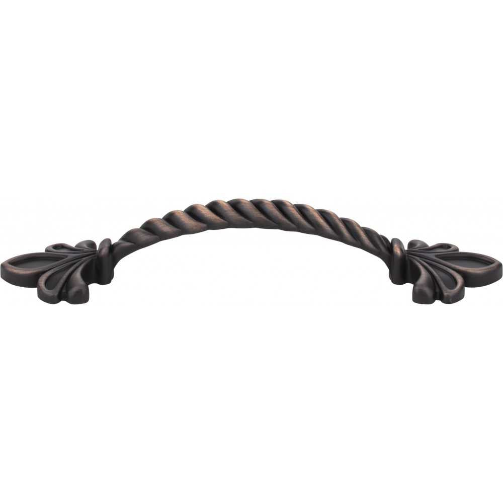 6-1/2" Overall Length Fleur De Lis Cabinet Pull. Holes are 96 mm center-to-center.