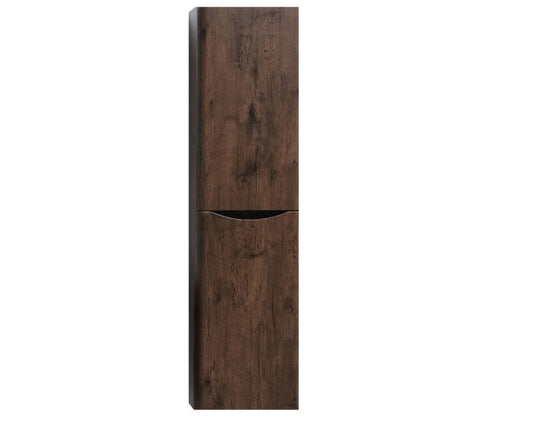 Eviva Smile 16" Rosewood Wall Mount Linen Side Cabinet