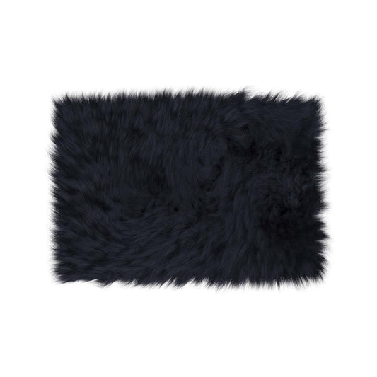 Flash Furniture Chalet Collection Black 2x3 Faux Fur Rug YTG-RGS1917-23-BK-GG