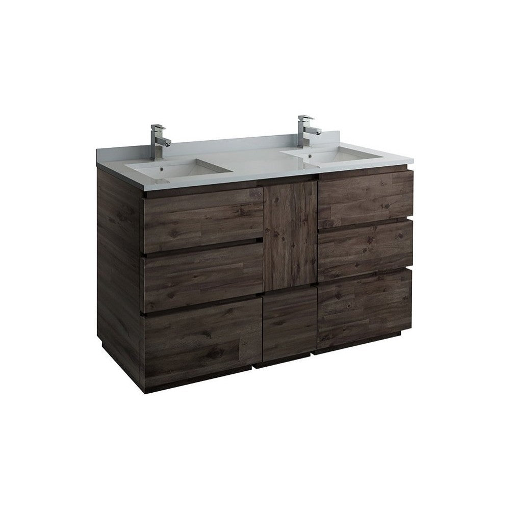 Formosa 58 Floor Standing Double Sink Modern Bathroom Cabinet FCB31-241224ACA-FC