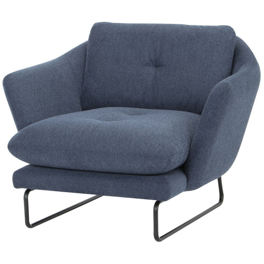 Frankie Denim Fabric Single Seat Sofa