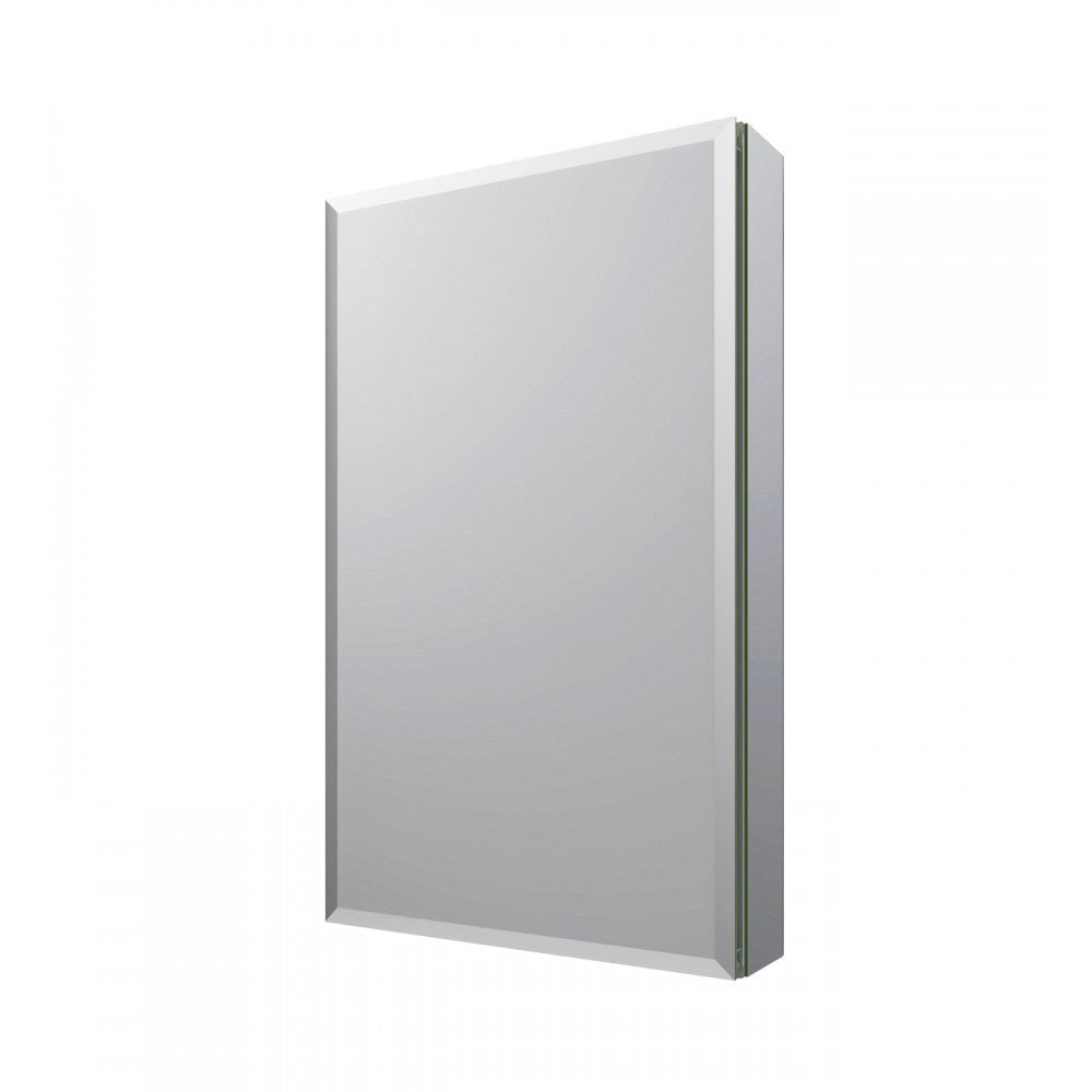 Fresca 15" Wide x 26" Tall Bathroom Medicine Cabinet w/ Mirrors, Beveled Edge