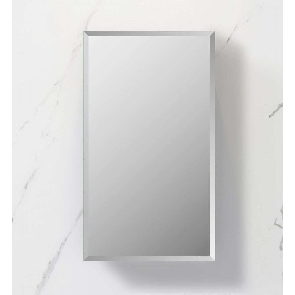 Fresca 15" Wide x 26" Tall Bathroom Medicine Cabinet w/ Mirrors, Beveled Edge