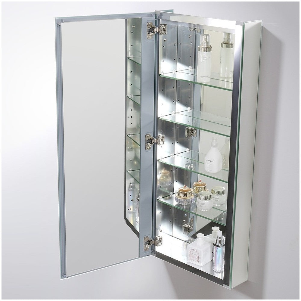 Fresca 15" Wide x 36" Tall Bathroom Medicine Cabinet w/ Mirrors