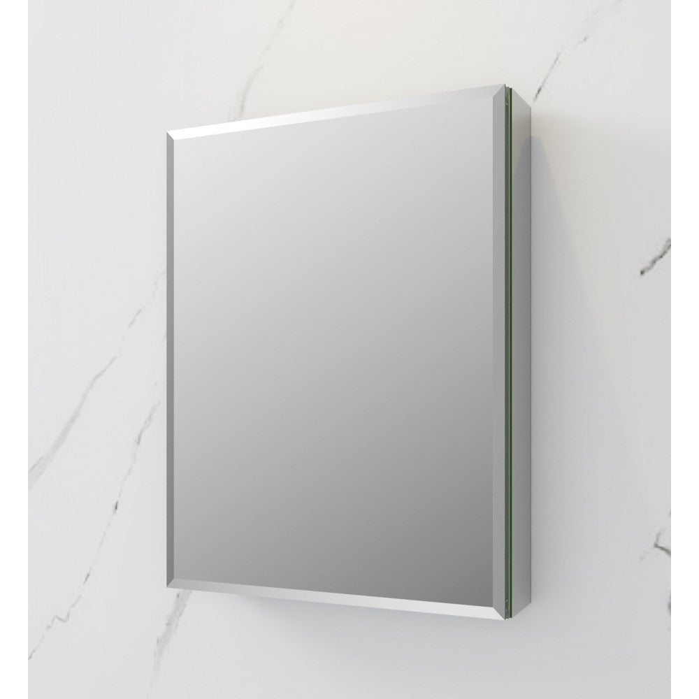 Fresca 20" Wide x 26" Tall Bathroom Medicine Cabinet w/ Mirrors, Beveled Edge