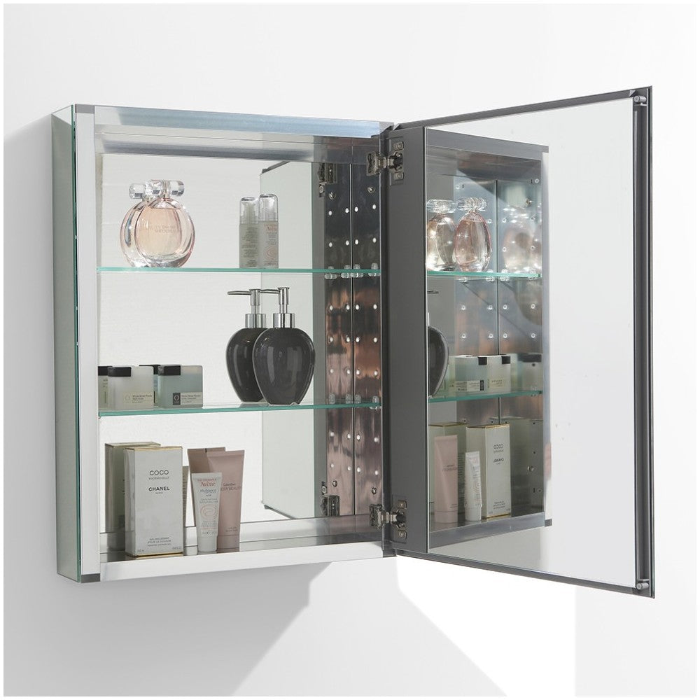 Fresca 20" Wide x 26" Tall Bathroom Medicine Cabinet w/ Mirrors