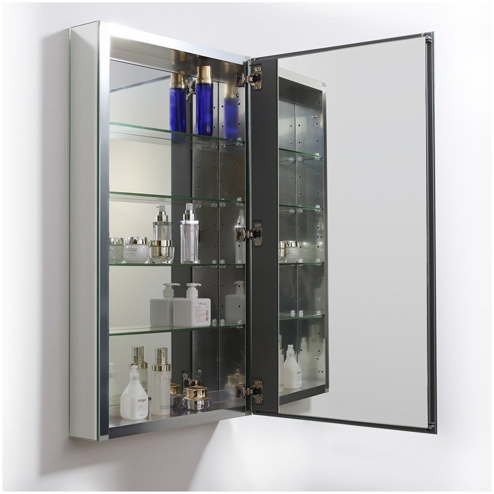 Fresca 20" Wide x 36" Tall Bathroom Medicine Cabinet w/ Mirrors