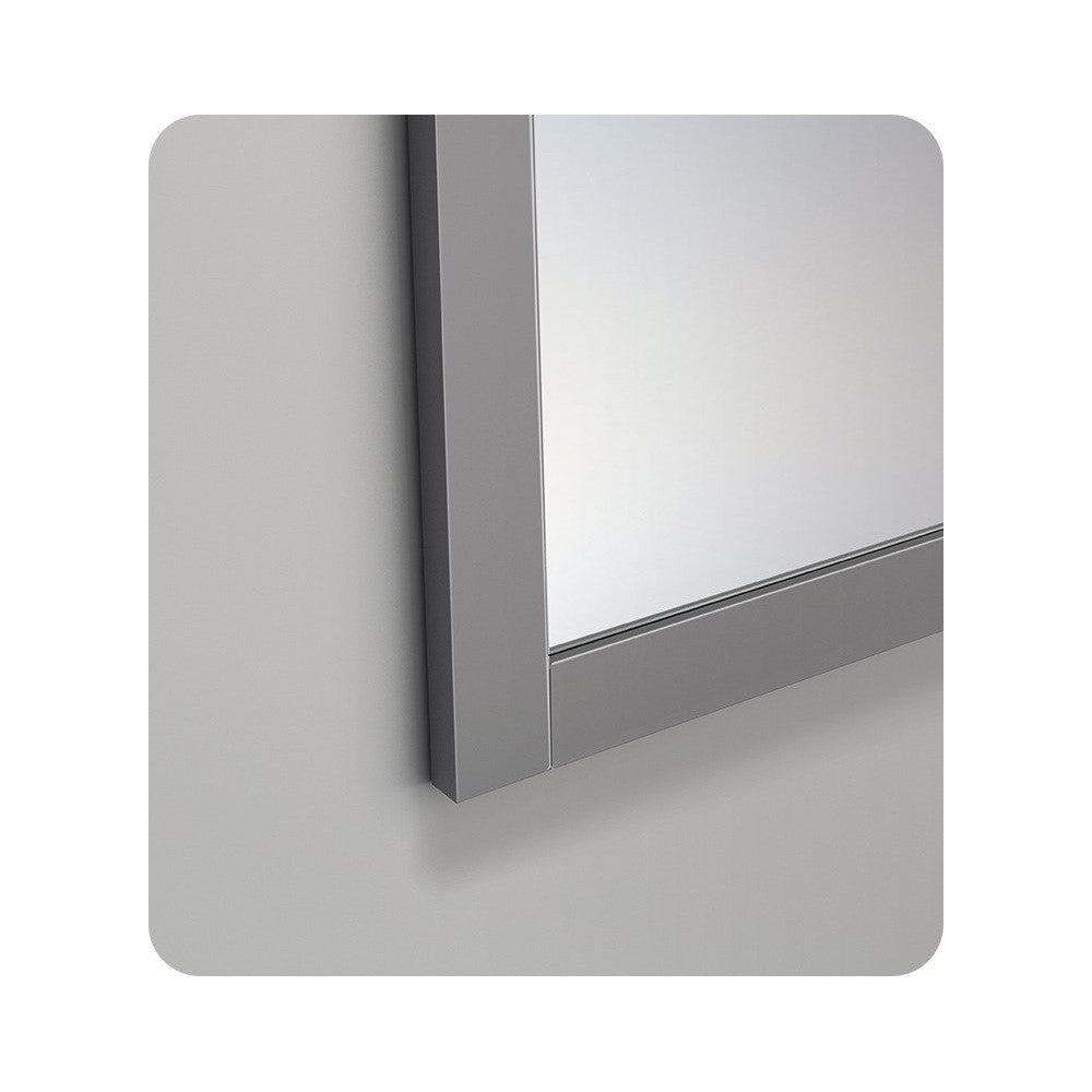 Fresca 24"X30" Reversible Mount Mirror in Gray