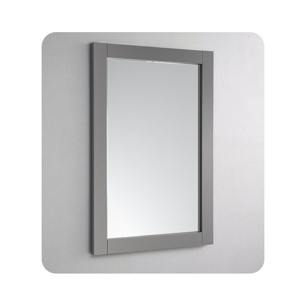 Fresca 24"X30" Reversible Mount Mirror in Gray