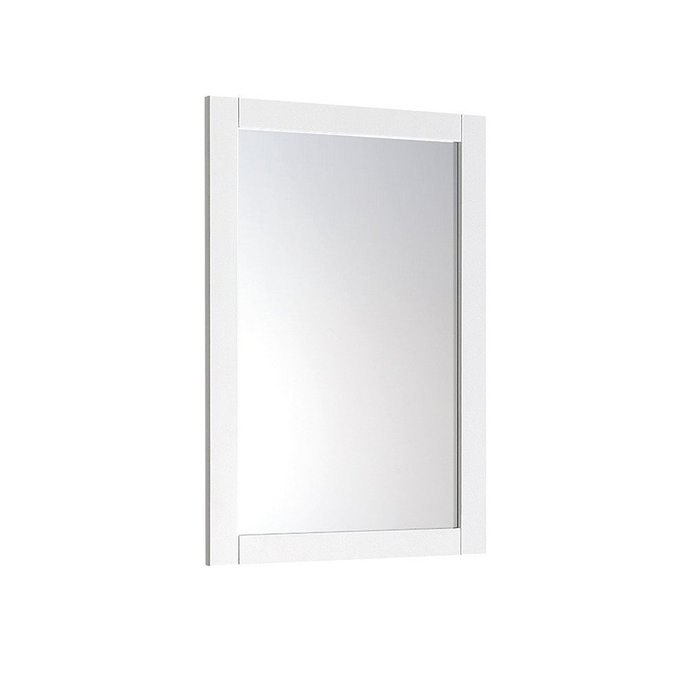 Fresca 24"X30" Reversible Mount Mirror in White