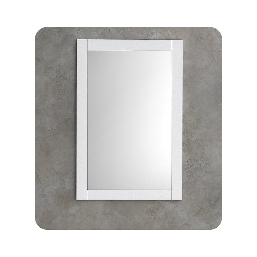 Fresca 24"X30" Reversible Mount Mirror in White