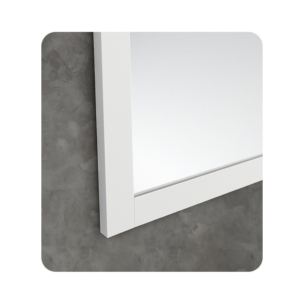 Fresca 24"X30" Reversible Mount Mirror in White