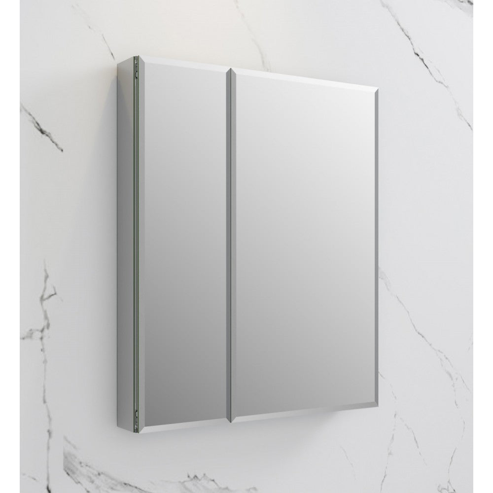 Fresca 30" Wide x 36" Tall Bathroom Medicine Cabinet w/ Mirrors, Beveled Edge