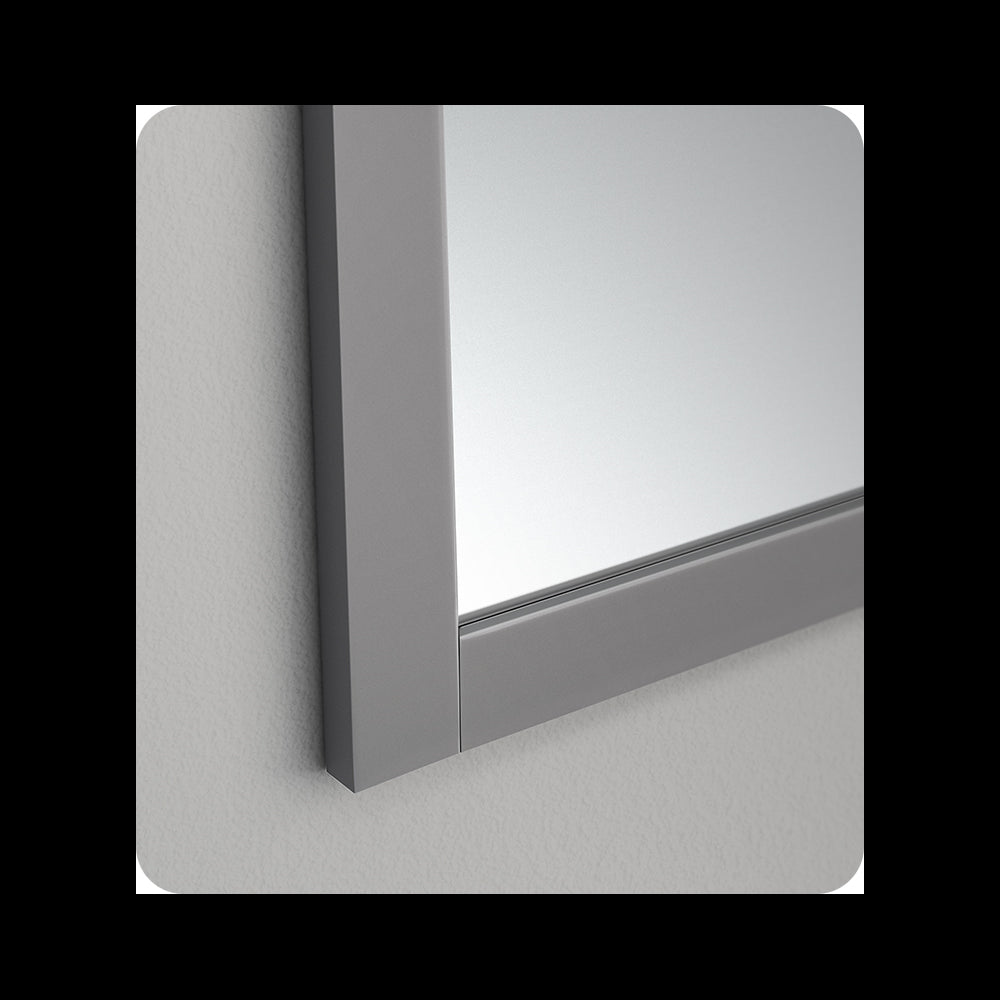 Fresca 36"X30" Reversible Mount Mirror in Gray