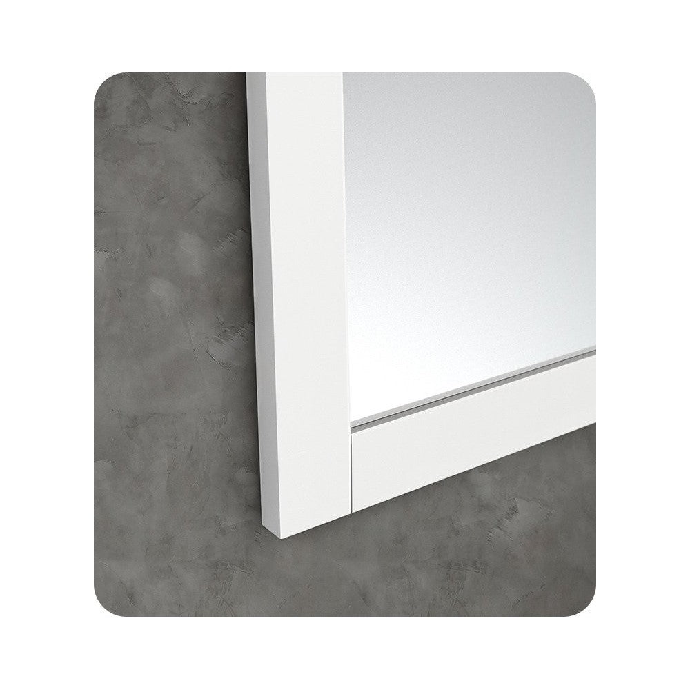 Fresca 36"X30" Reversible Mount Mirror in White