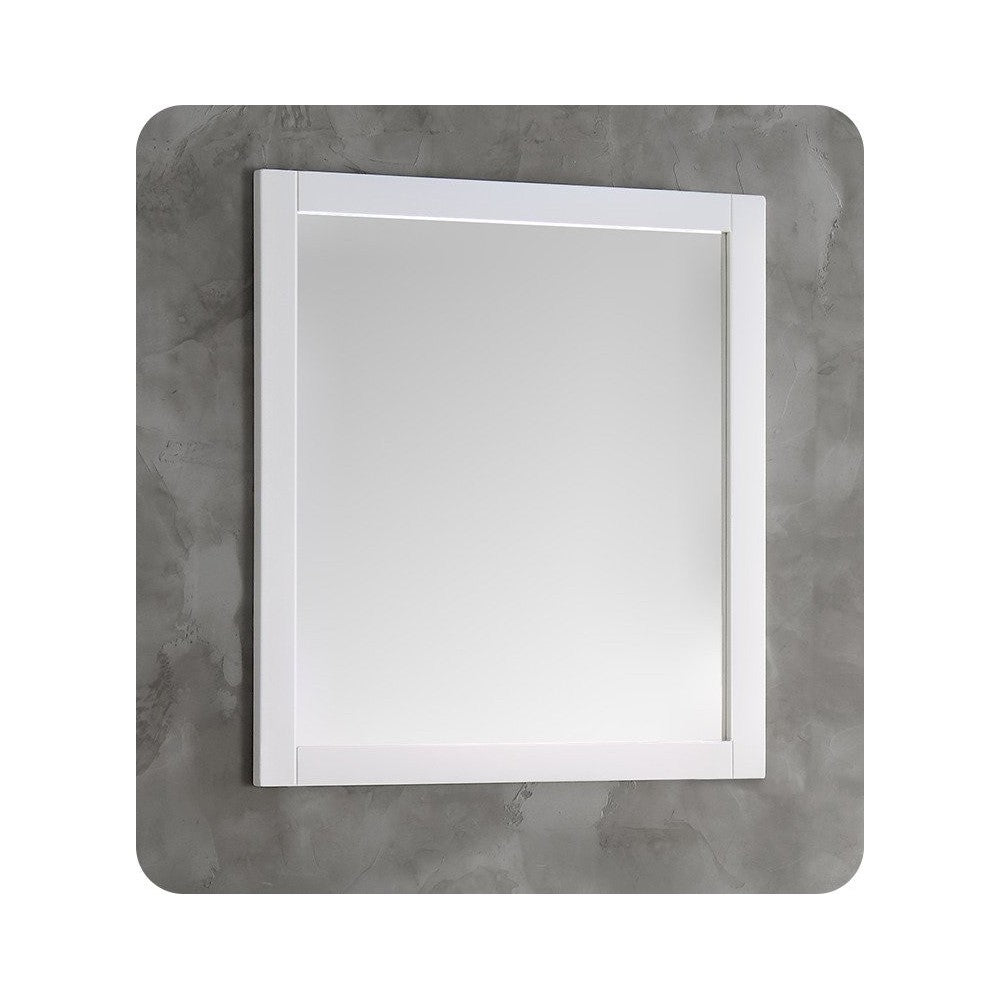 Fresca 36"X30" Reversible Mount Mirror in White