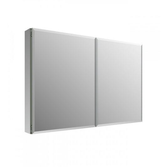 Fresca 40" Wide x 26" Tall Bathroom Medicine Cabinet w/ Mirrors, Beveled Edge