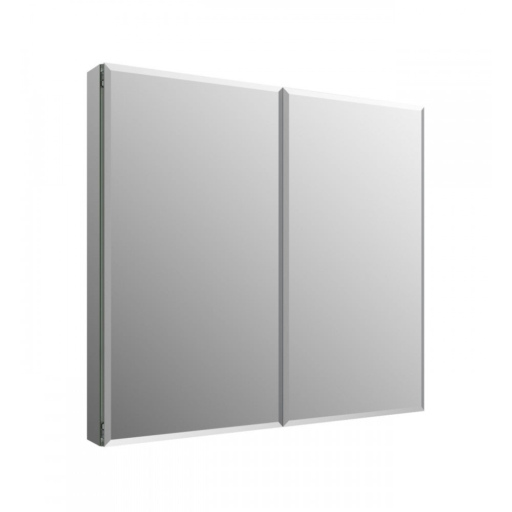 Fresca 40" Wide x 36" Tall Bathroom Medicine Cabinet w/ Mirrors, Beveled Edge