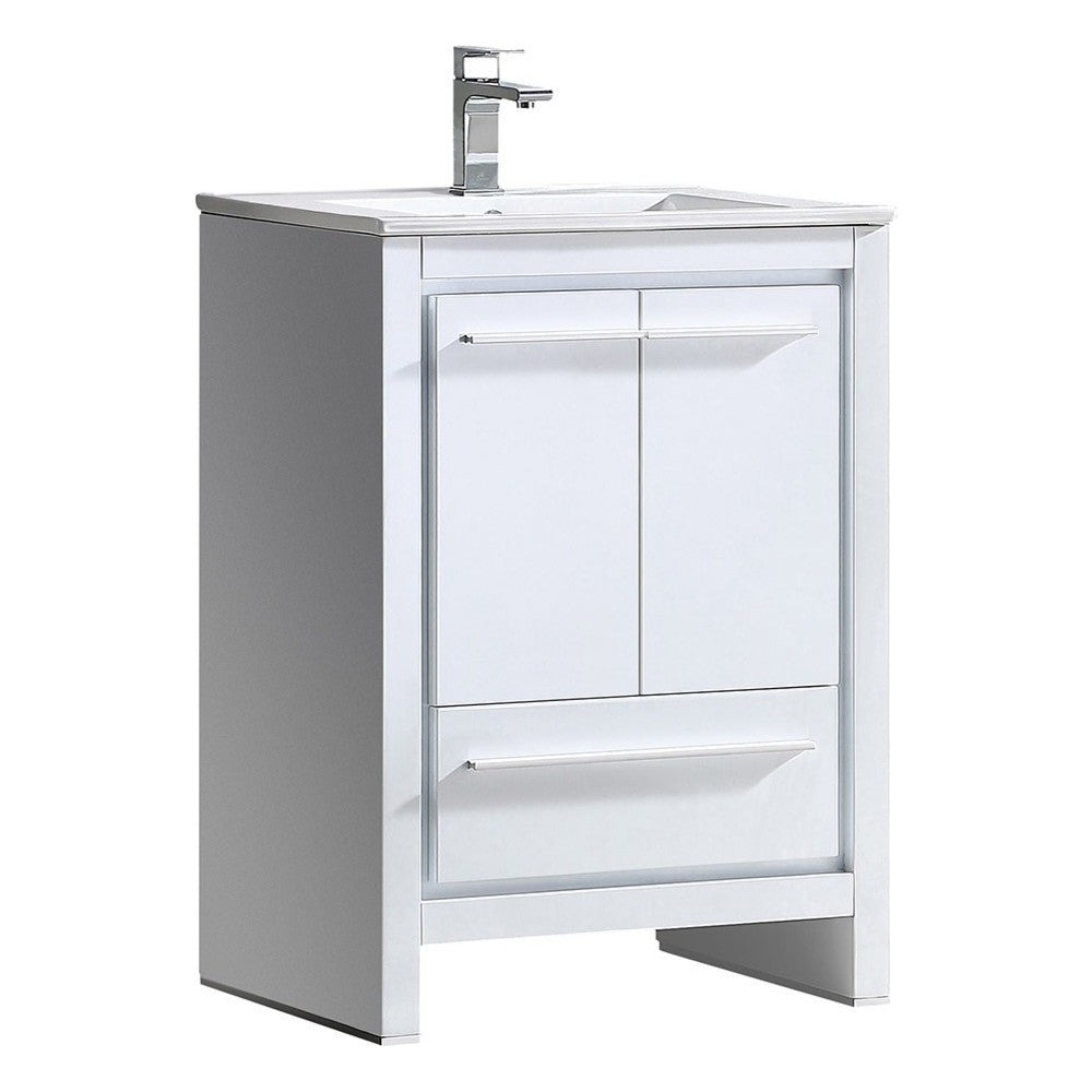 Fresca Allier 24" White Modern Bathroom Cabinet w/ Sink