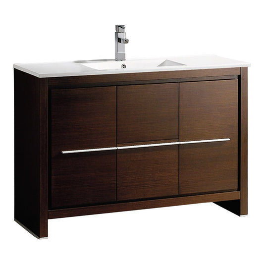 Fresca Allier 48" Wenge Brown Modern Bathroom Cabinet w/ Sink