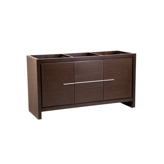 Fresca Allier 60" Wenge Brown Modern Double Sink Bathroom Cabinet