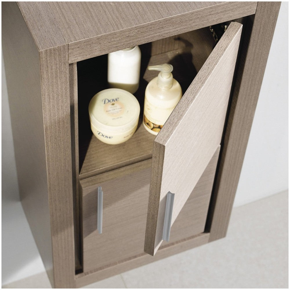 Fresca Allier Gray Oak Bathroom Linen Side Cabinet w/ 2 Doors