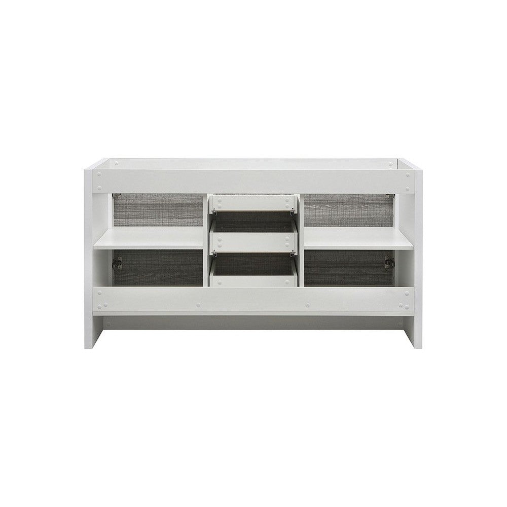 Fresca Allier Rio 60" Ash Gray Double Sink Modern Bathroom Cabinet
