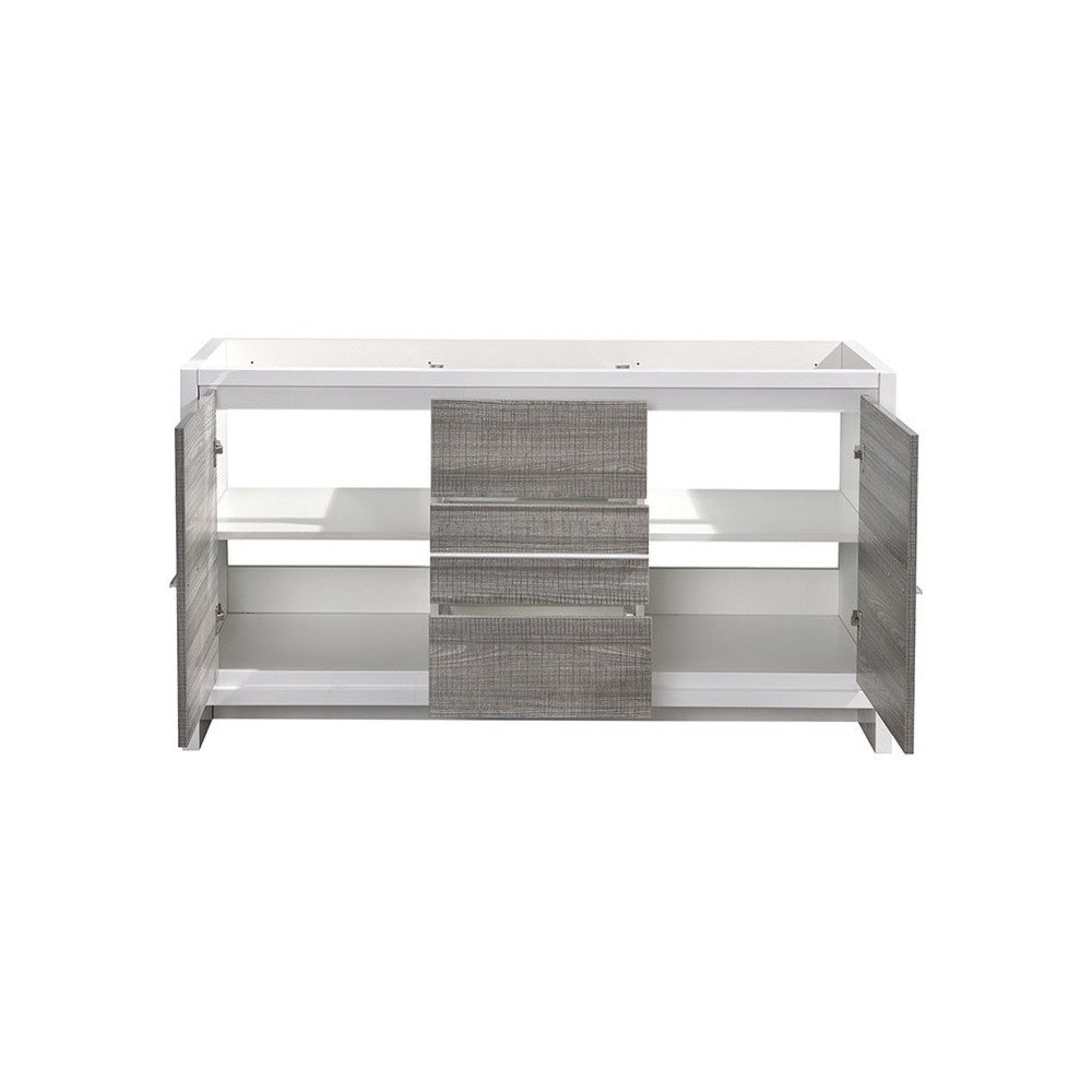Fresca Allier Rio 60" Ash Gray Single Sink Modern Bathroom Cabinet