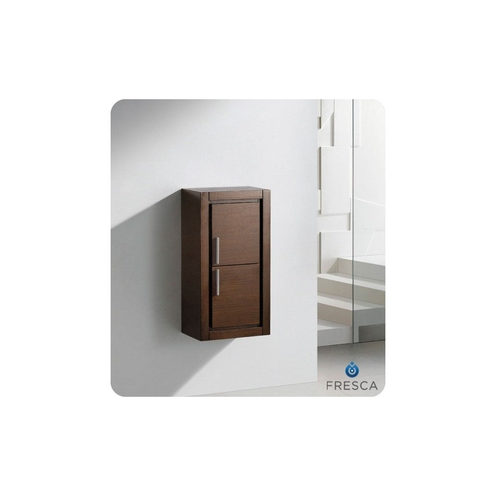 Fresca Allier Wenge Brown Bathroom Linen Side Cabinet w/ 2 Doors