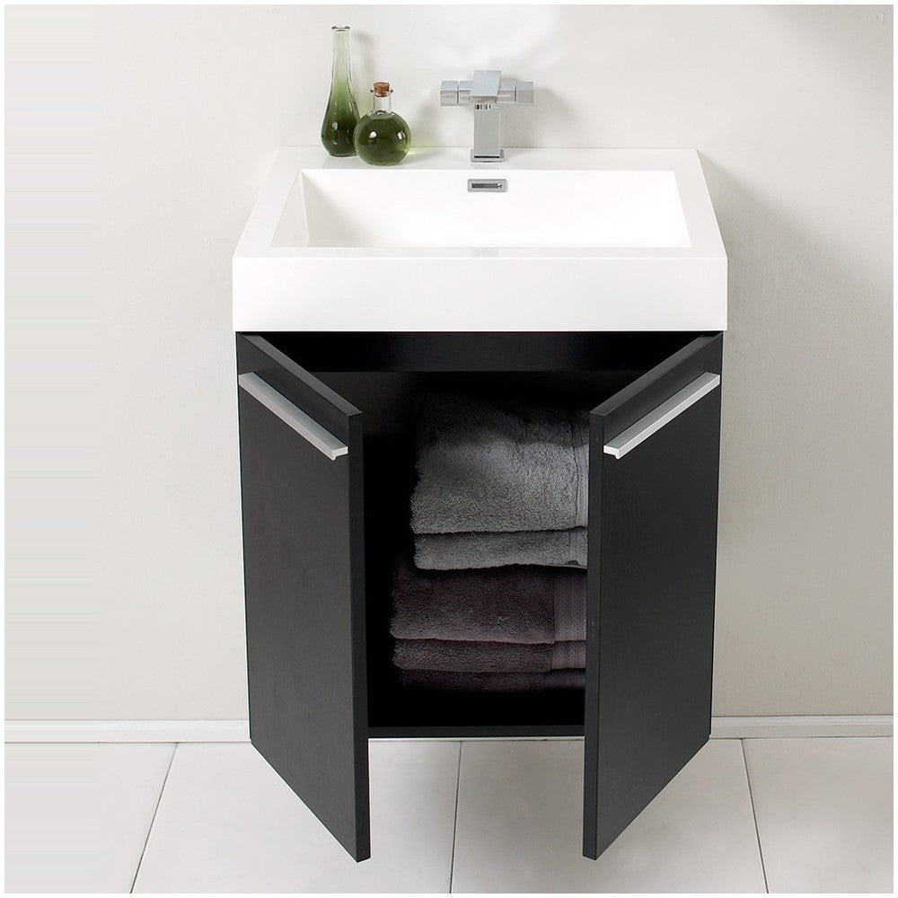 Fresca Alto 23" Black Modern Bathroom Vanity w/ Medicine Cabinet