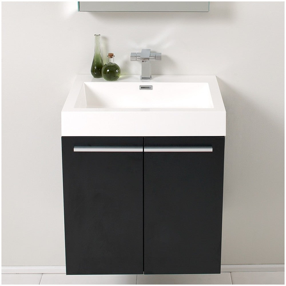 Fresca Alto 23" Black Modern Bathroom Vanity w/ Medicine Cabinet