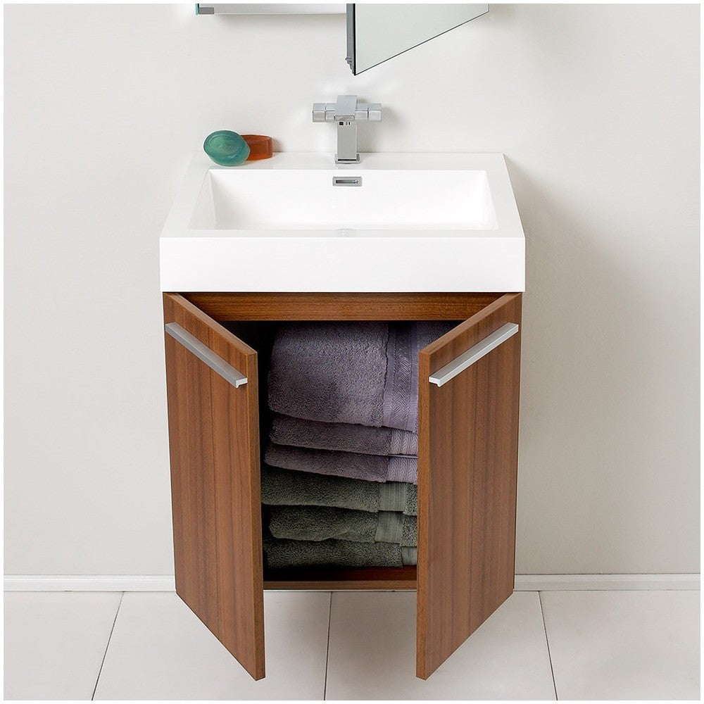 Fresca Alto 23" Teak Modern Bathroom Vanity w/ Medicine Cabinet