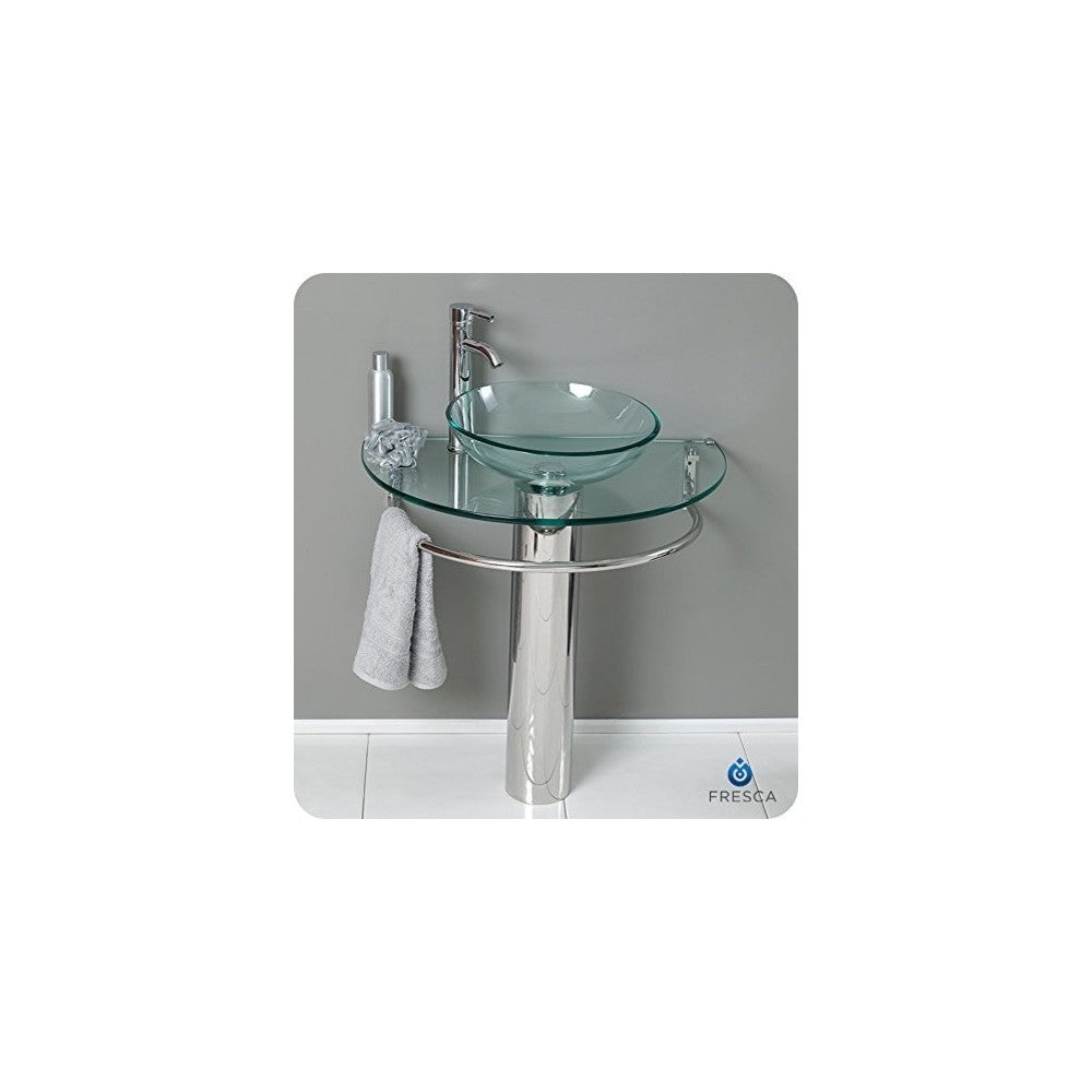 Fresca Attrazione 30" Modern Glass Bathroom Pedestal
