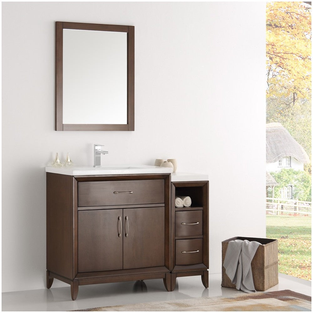 Fresca Cambridge 42" Antique Coffee Traditional Bathroom Vanity w/ Mirror