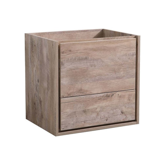 Fresca Catania 24" Rustic Natural Wood Wall Hung Modern Bathroom Cabinet