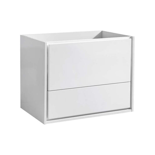 Fresca Catania 30" Glossy White Wall Hung Modern Bathroom Cabinet