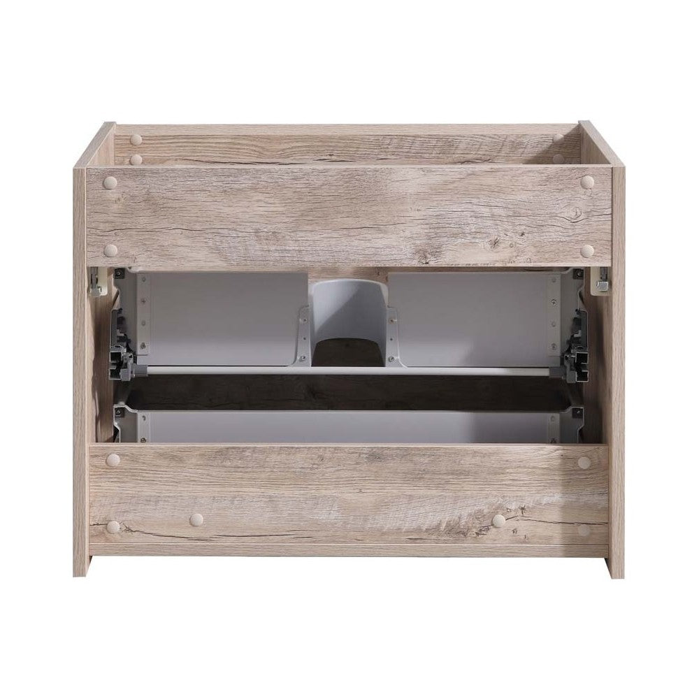 Fresca Catania 30" Rustic Natural Wood Wall Hung Modern Bathroom Cabinet